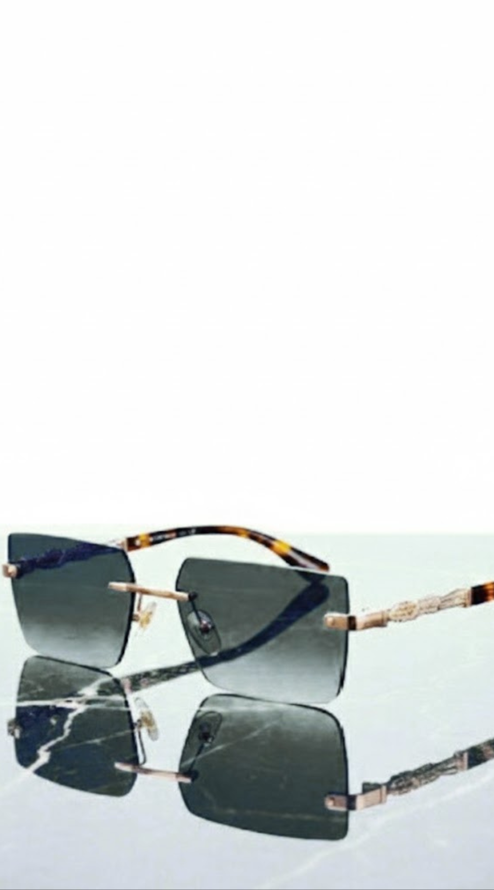 Luxury Gradient Rimless Sunglasses