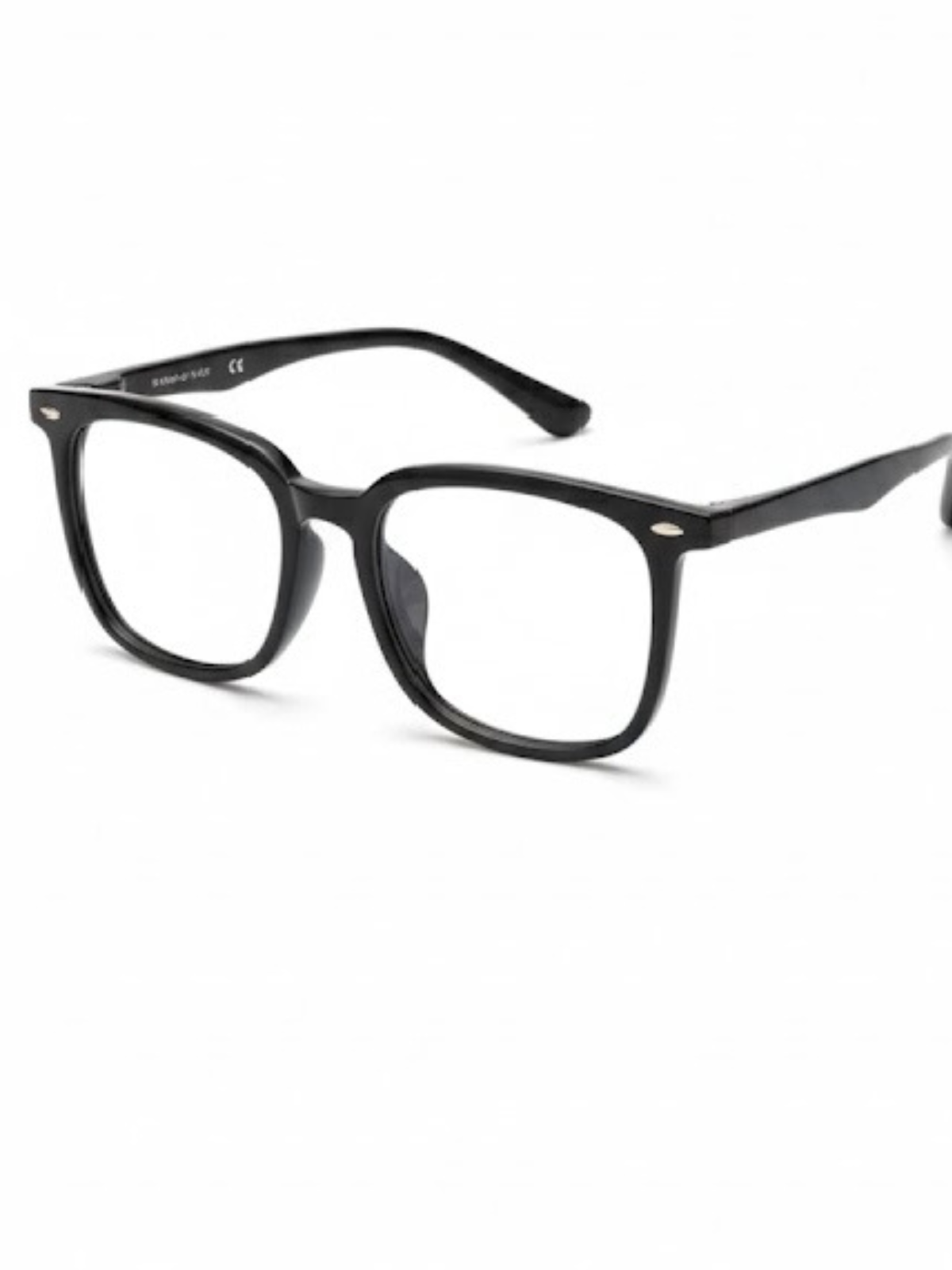 Classic Square Frame Eyeglasses – Black